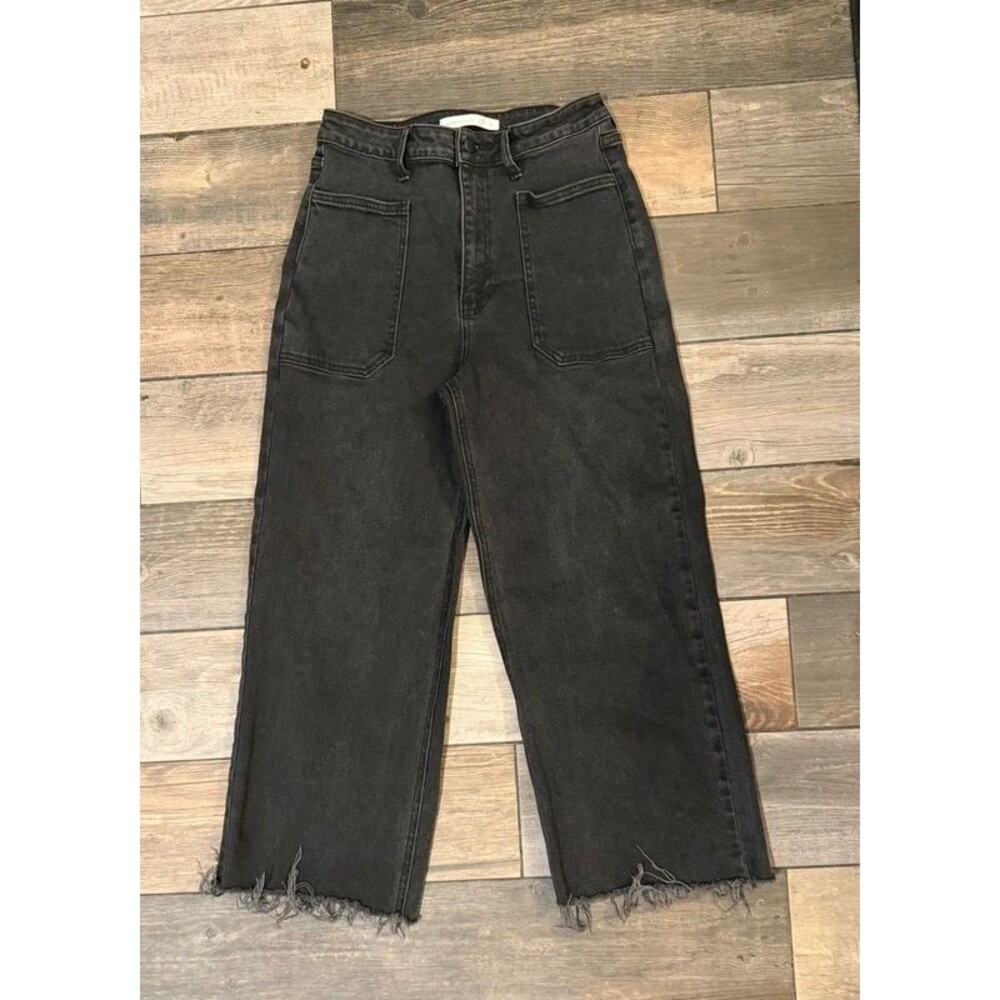 Altar’d State Black High Rise Pocket Wide Leg Jeans Size 28